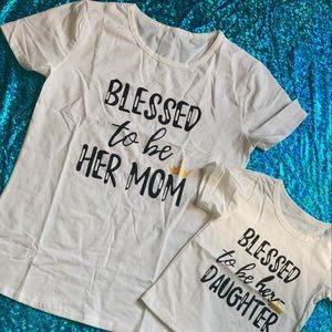 Mommy and daughter set shirts